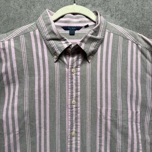 Boden Shirt Mens XL Pink Stripe long sleeve button‎ down cotton casual office